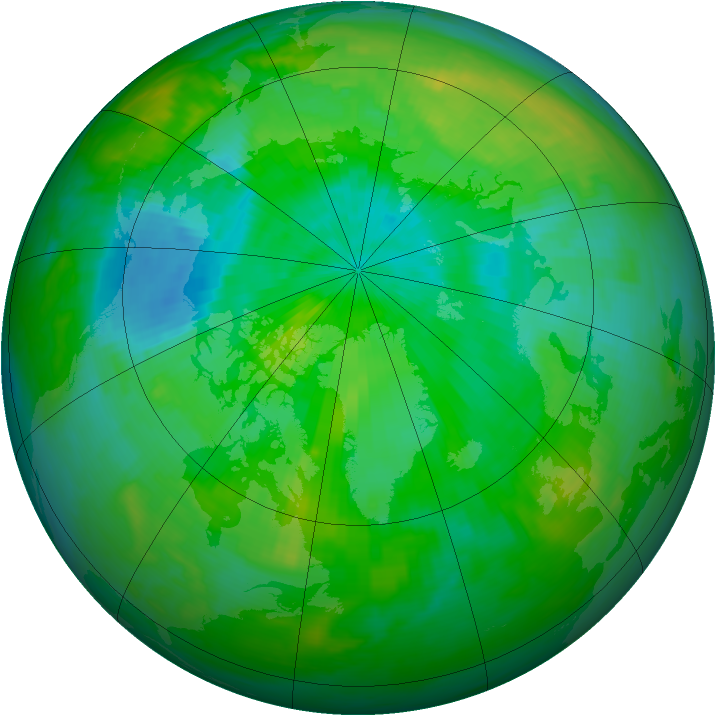 Arctic ozone map for 23 August 1979